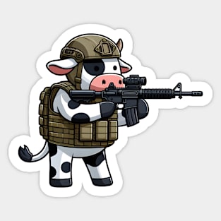 Tactical Cow Sticker